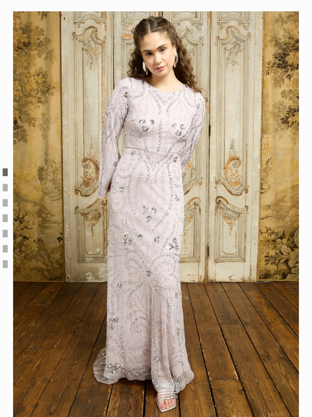 Hiam Modest Embellished Sequin Maxi Dress |